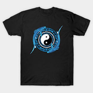 Yin and Yang Blue Sharks T-Shirt